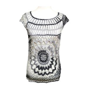 💥3/$25💥 Boho Crocheted Cap Sleeved Top